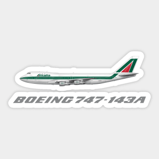 Alitalia 747-143A Tee Shirt Version Sticker